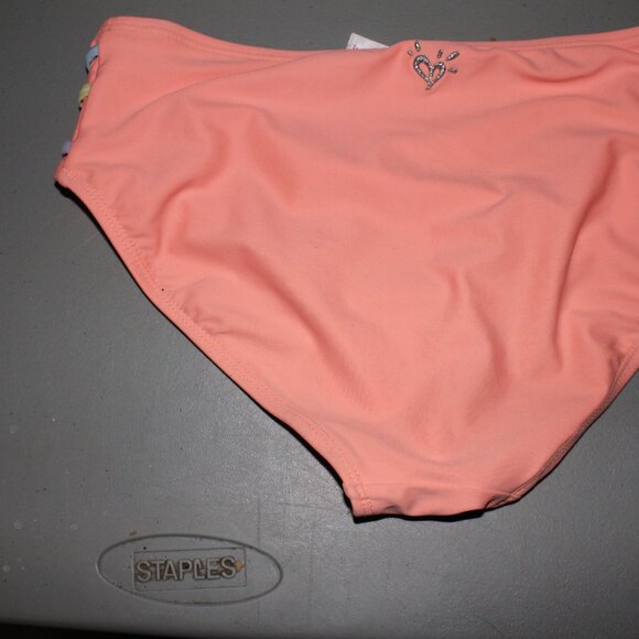 Orange 2 Pcs Justice Bikini9 Swimsuit Size 14 - Picture 9 of 12